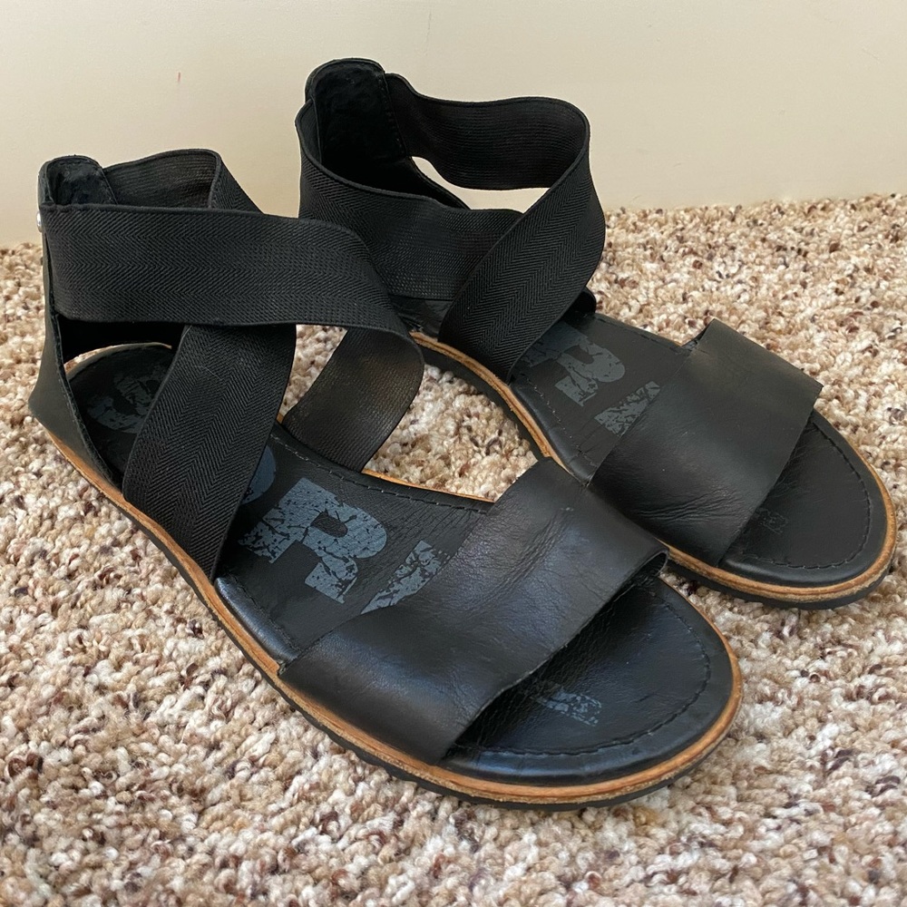 Black Strappy Sorel Sandals
